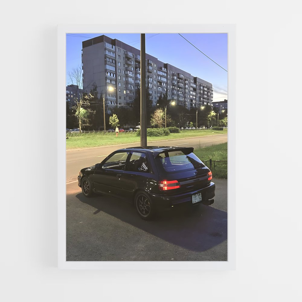 Poster Starlet GT Turbo scintillant – affiche Toyota (vue 3)